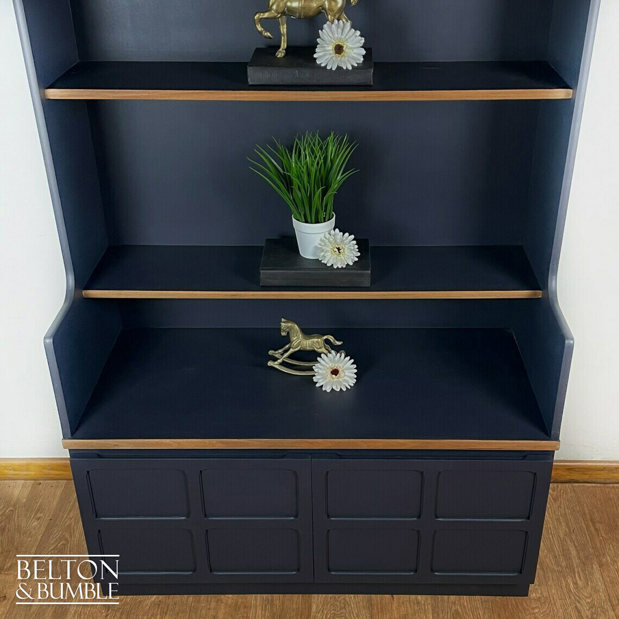 Bookcase Dresser Shelving by Nathan Furniture in Navy Blue – Belton & Bumble