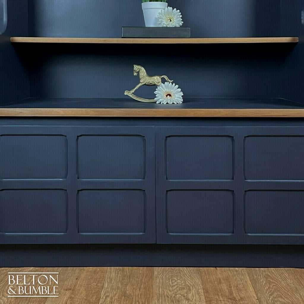 Bookcase Dresser Shelving by Nathan Furniture in Navy Blue-Belton & Bumble