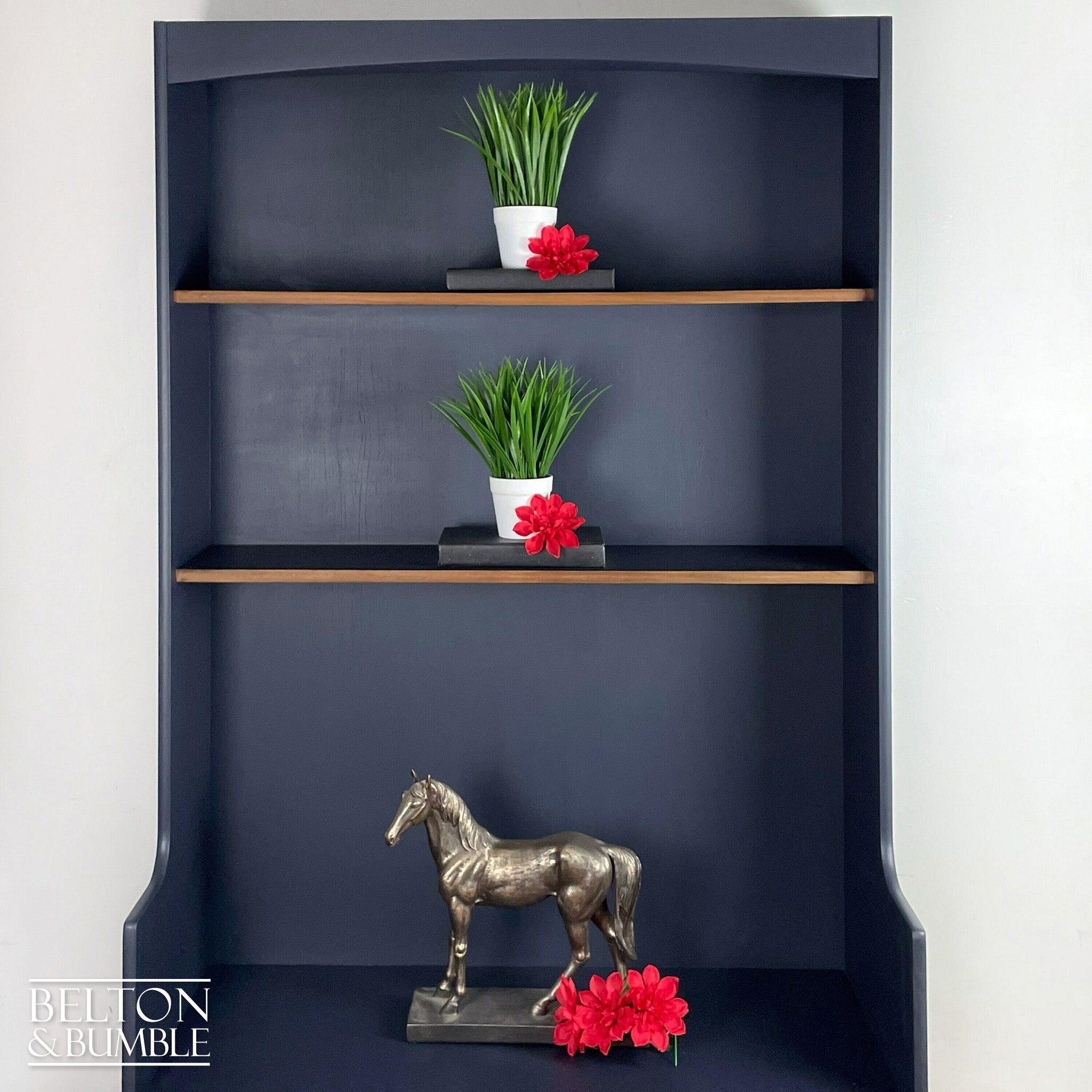 Bookcase Dresser Shelving by Nathan Furniture in Navy Blue-Belton & Bumble