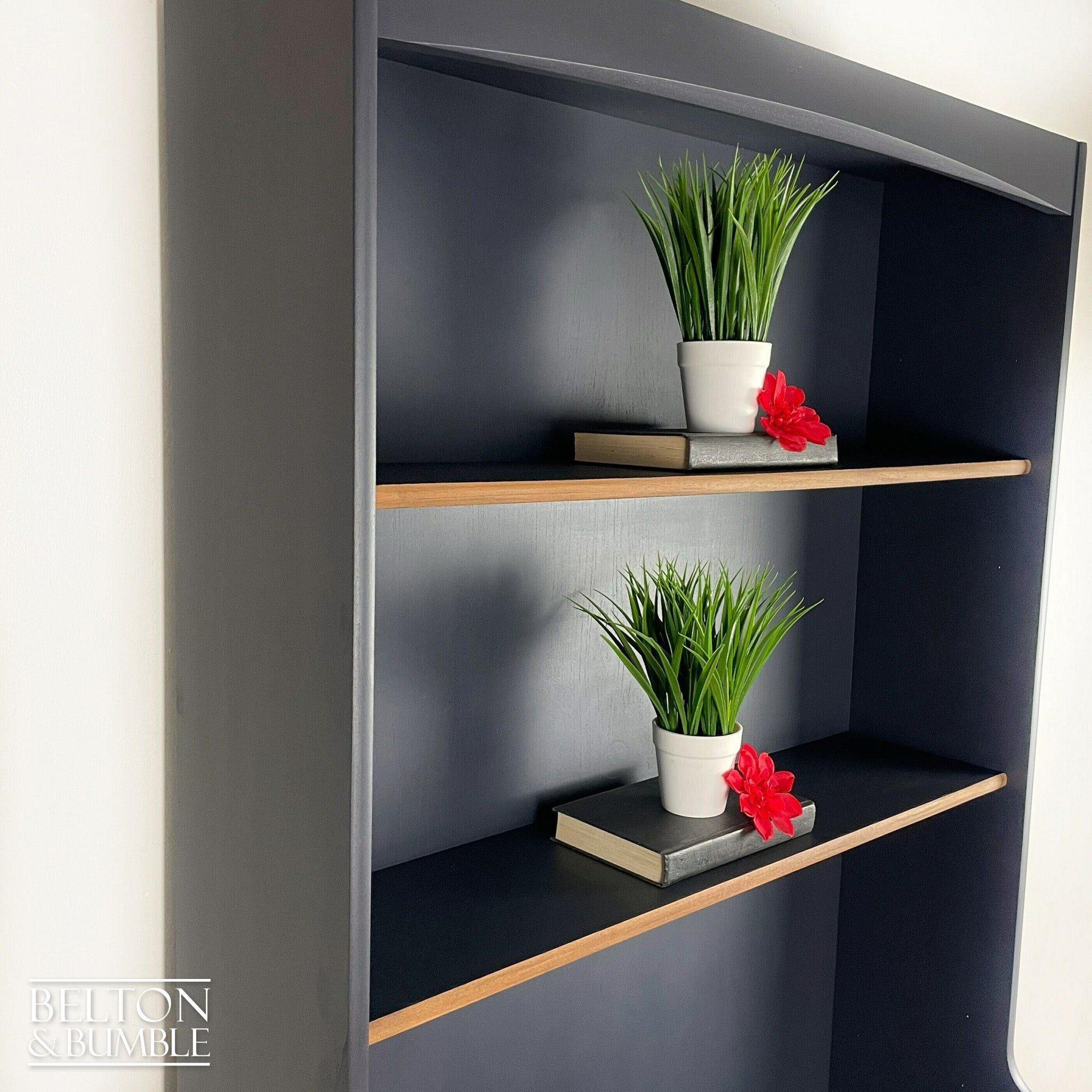 Bookcase Dresser Shelving by Nathan Furniture in Navy Blue-Belton & Bumble