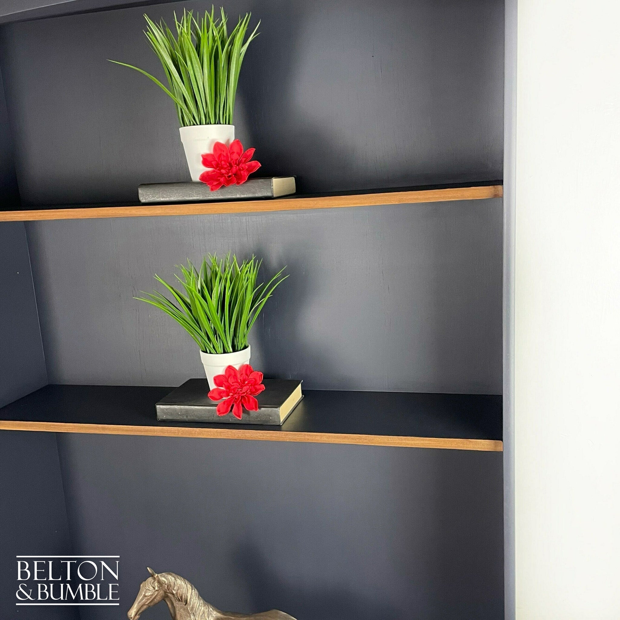 Bookcase Dresser Shelving by Nathan Furniture in Navy Blue-Belton & Bumble