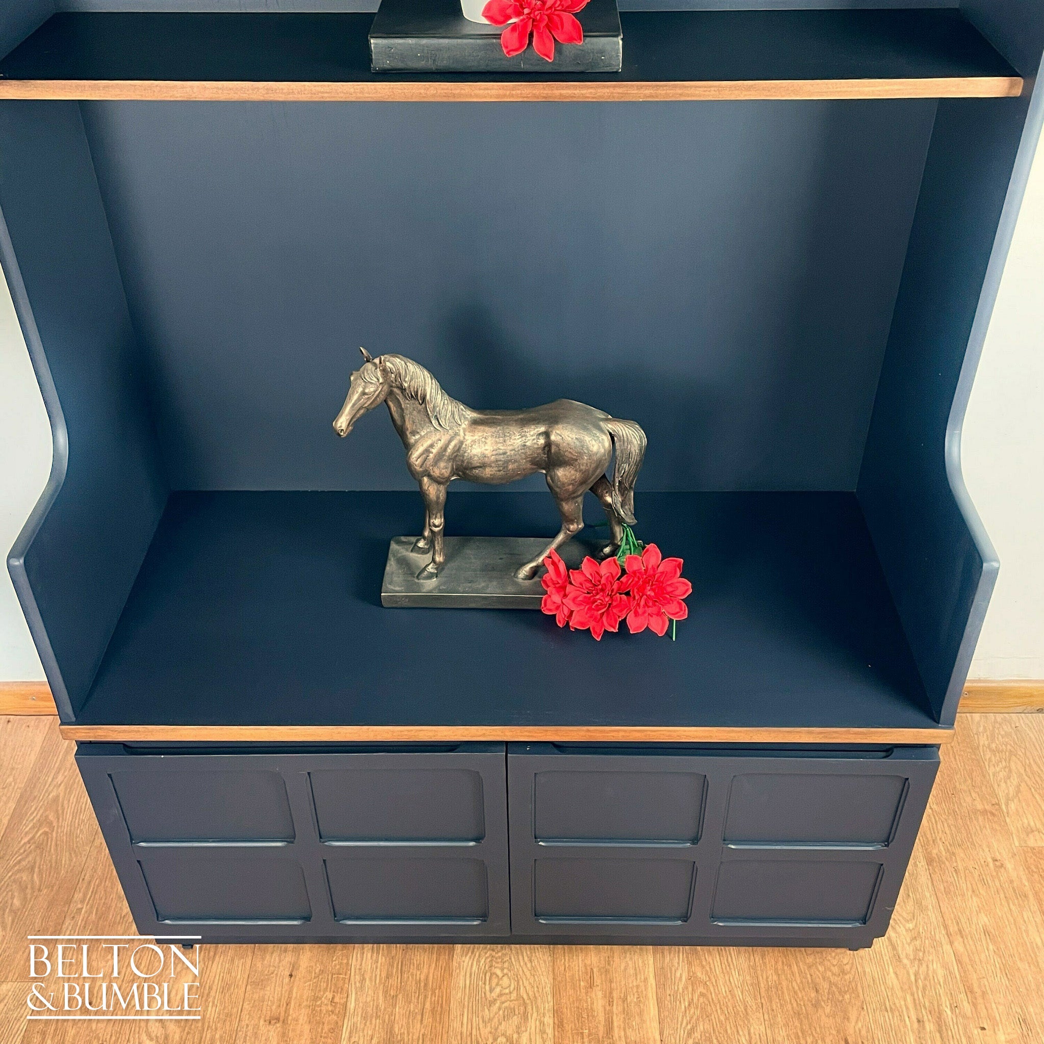 Bookcase Dresser Shelving by Nathan Furniture in Navy Blue-Belton & Bumble
