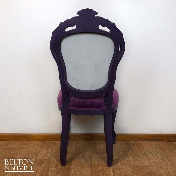 Carved Chair in Purple with Unicorn Print-Belton & Butler