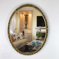 Carved Oval Mirror in Gold-Belton & Bumble