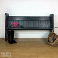 Church Pew with Back Shelf in Dark Blue-Belton & Bumble