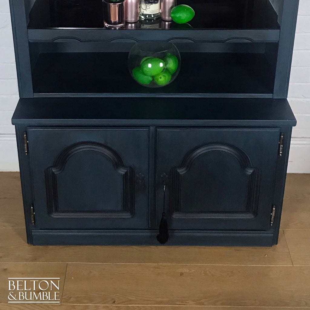 Dark Blue Drinks Cabinet Shelving Dresser-Belton & Bumble