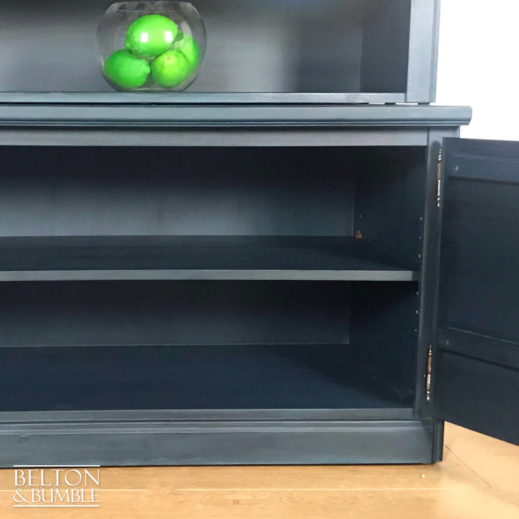 Dark Blue Drinks Cabinet Shelving Dresser-Belton & Bumble