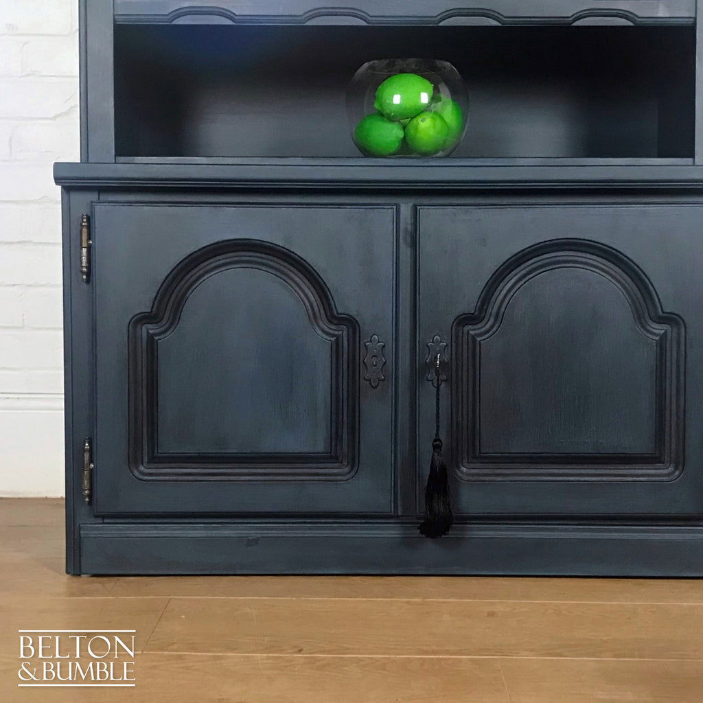 Dark Blue Drinks Cabinet Shelving Dresser-Belton & Bumble