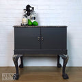 Dark Grey and Gold Cocktail Cabinet-Belton & Bumble