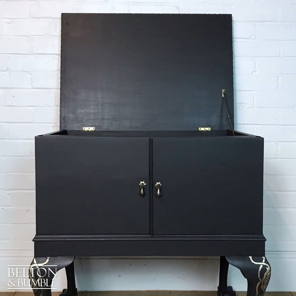 Dark Grey and Gold Cocktail Cabinet-Belton & Bumble
