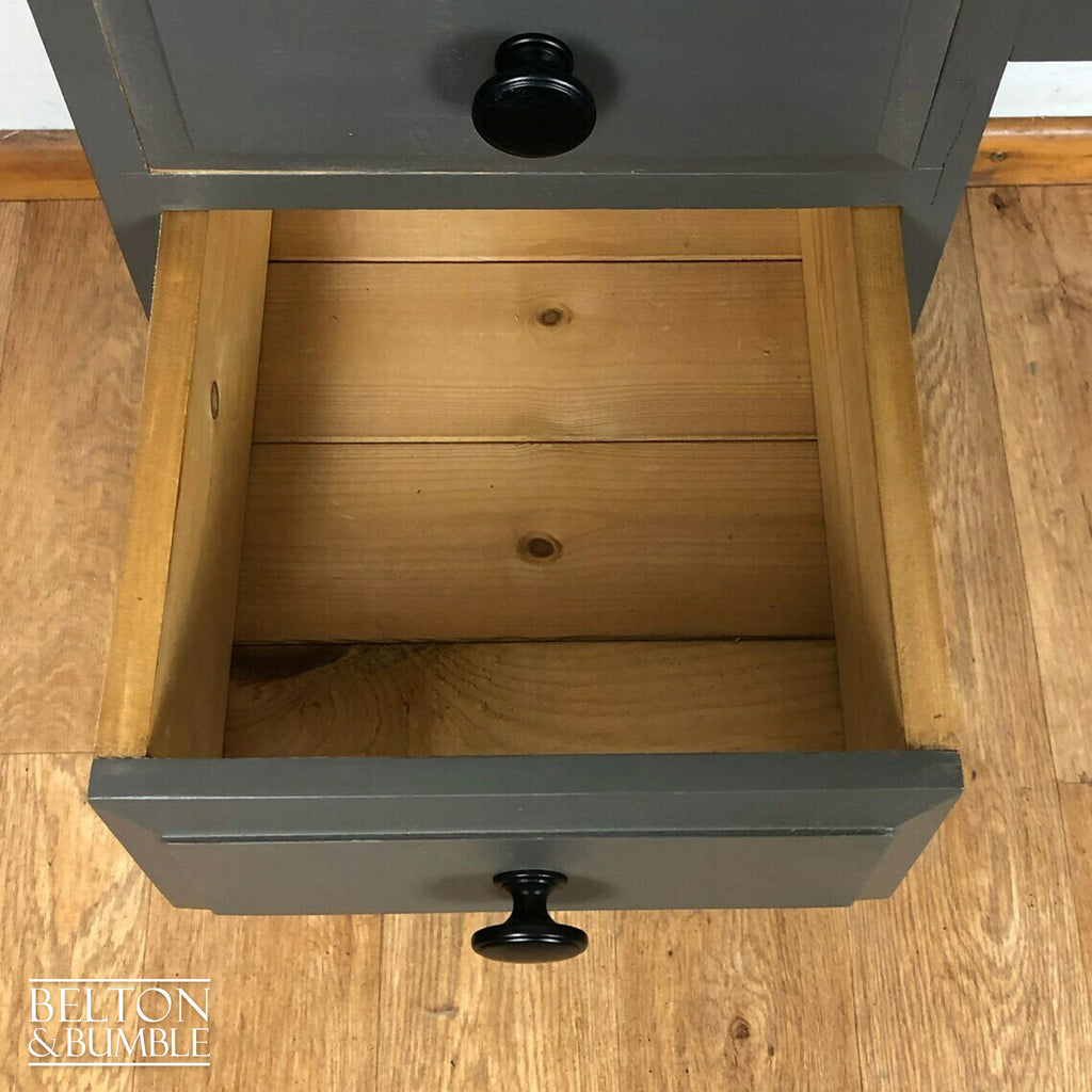 Double Pedestal Desk in Grey-Belton & Bumble