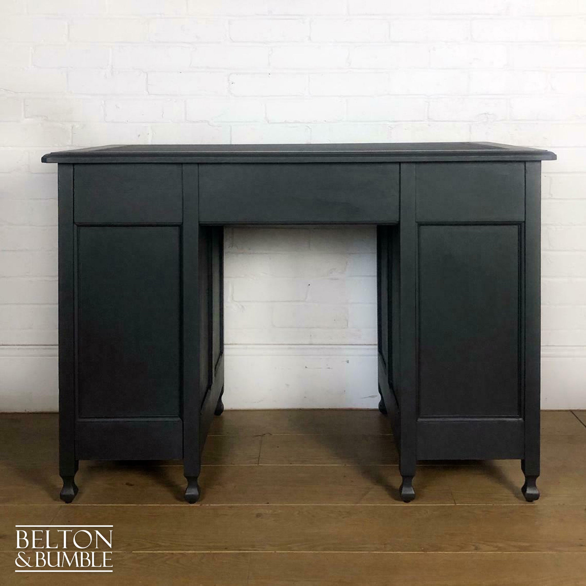 Double Pedestal Partners’ Desk in Grey and Black-Belton & Bumble