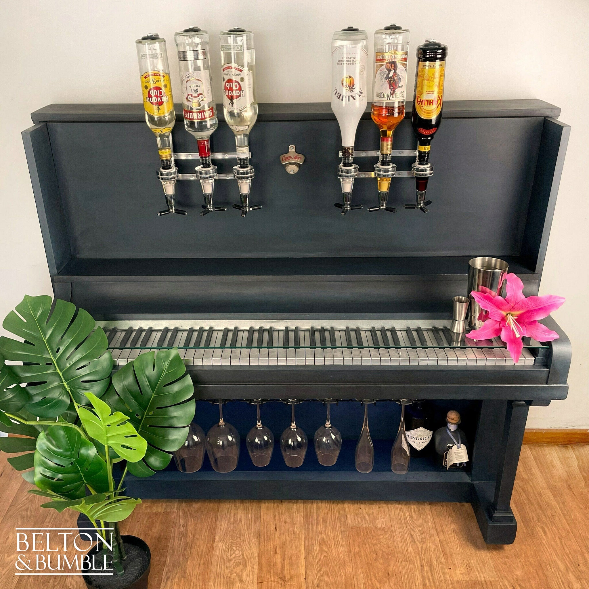 Drinks Display Refurbished Piano Bar-Belton & Bumble