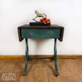 Drop Leaf Side Table in Green-Belton & Bumble