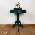 Drum Table in Blue and Black-Belton & Bumble