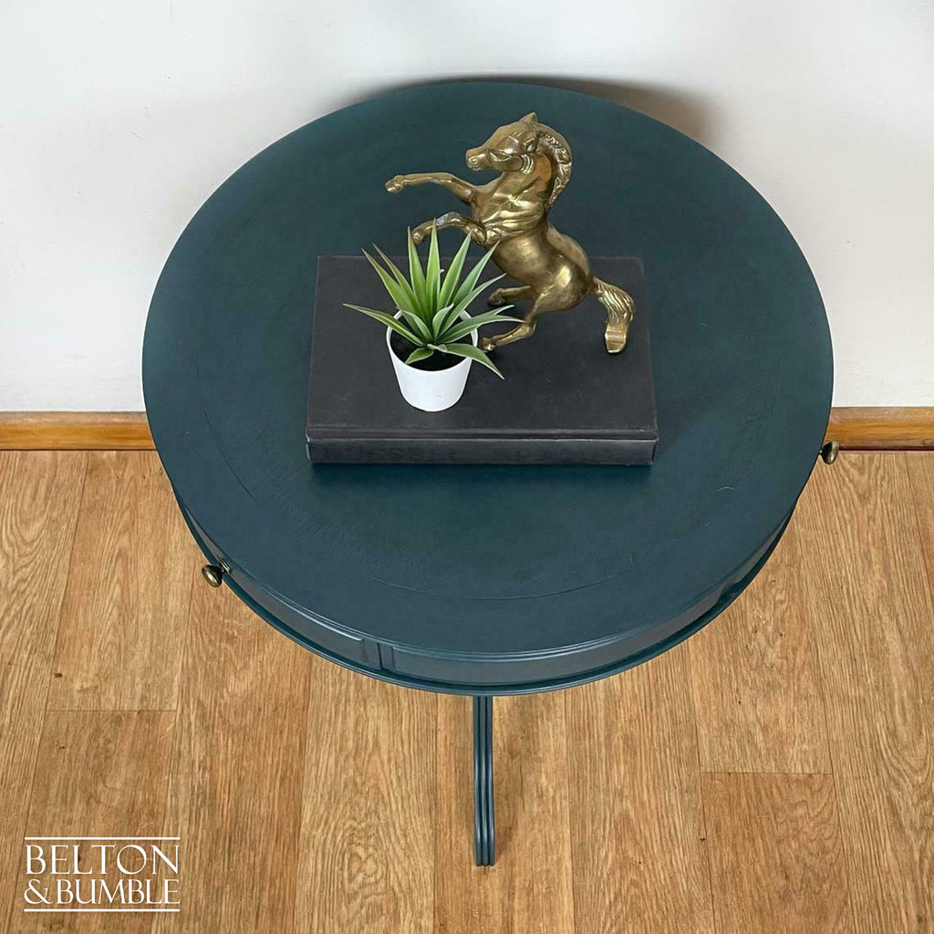 Drum Table in Blue and Black-Belton & Bumble