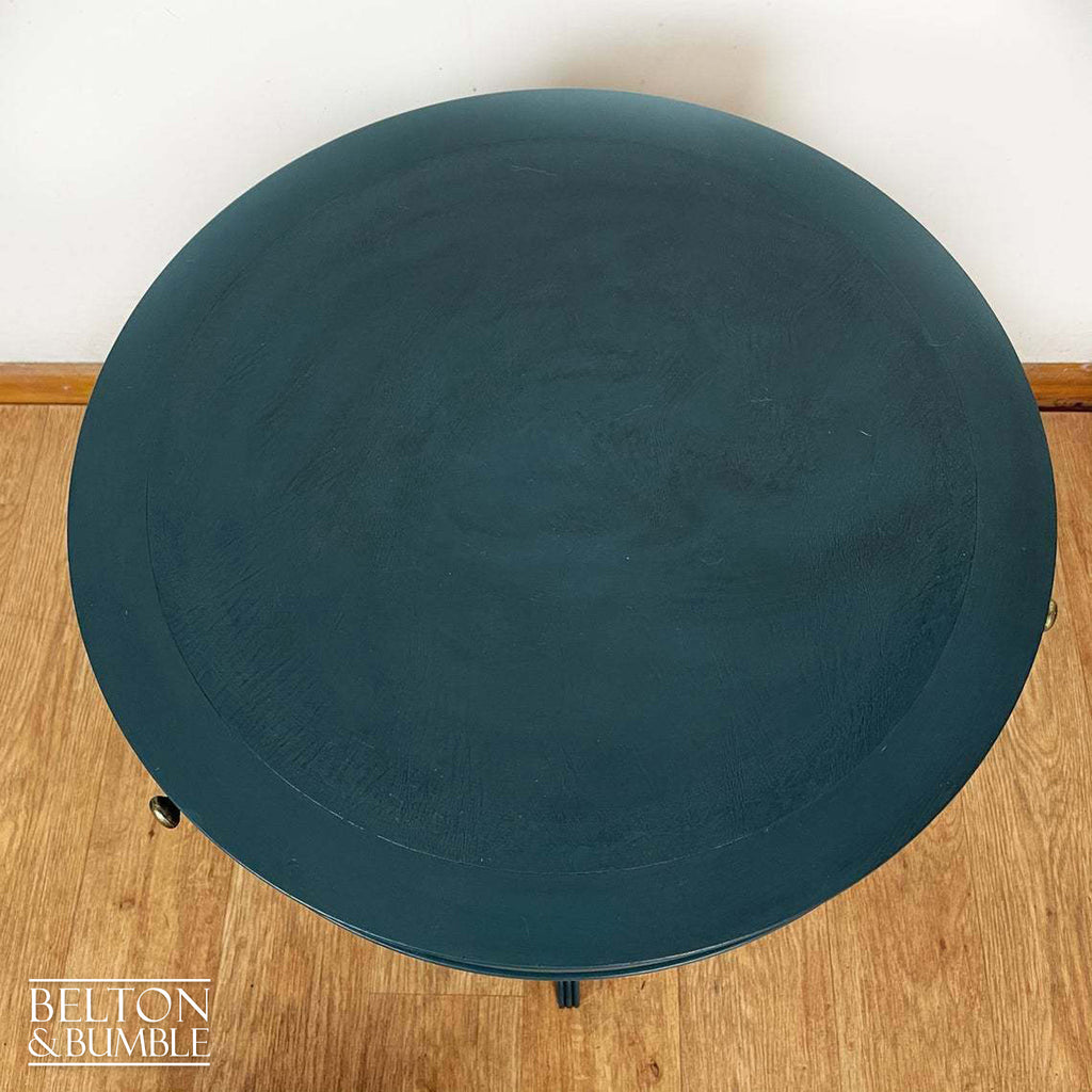 Drum Table in Blue and Black-Belton & Bumble