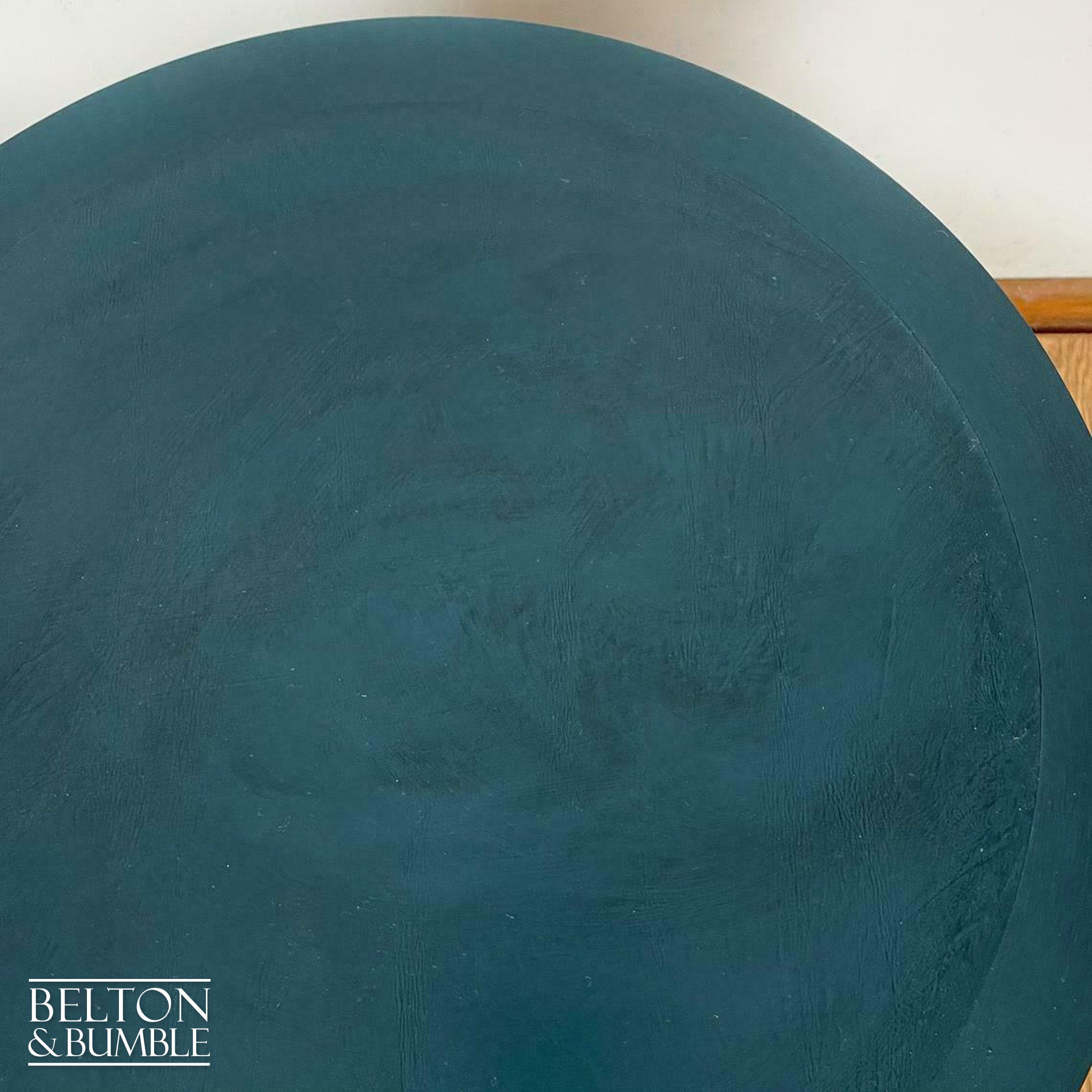 Drum Table in Blue and Black-Belton & Bumble