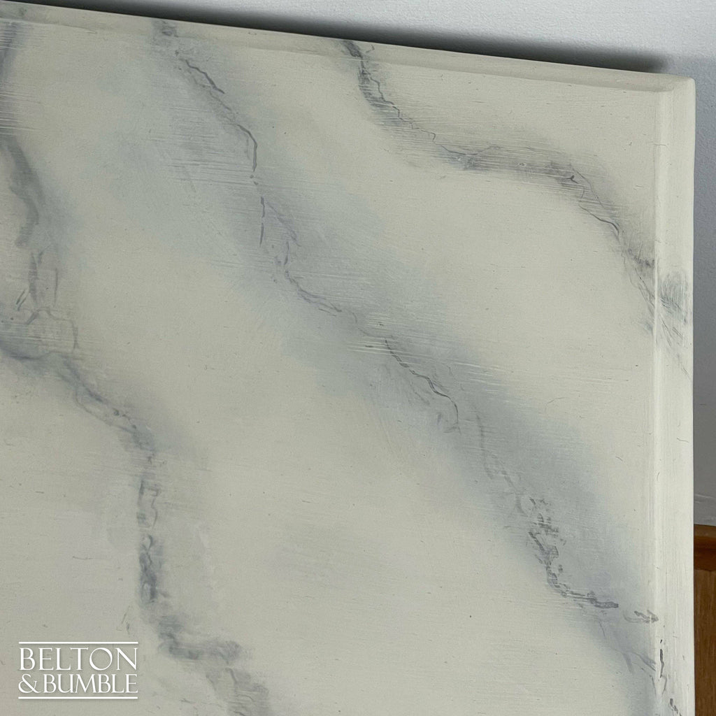 Faux Marble Carved Console Table-Belton & Bumble
