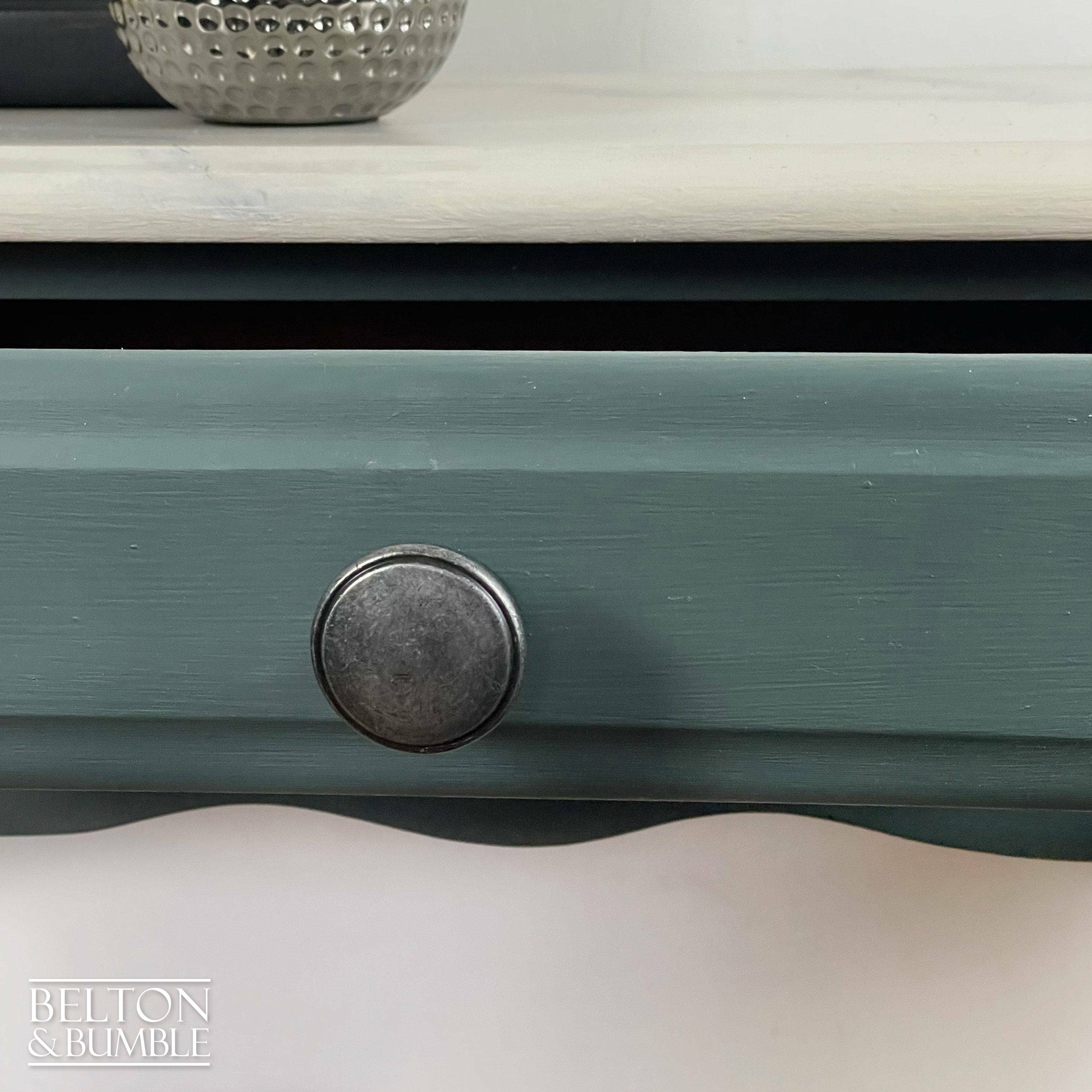Faux Marble Carved Console Table-Belton & Bumble