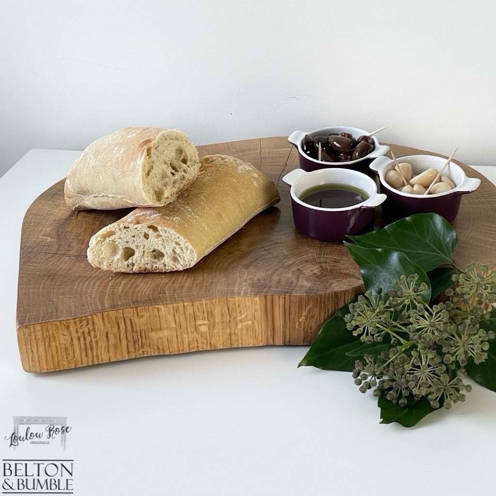 Oak Slice Cheese and Bread Board 55cm-Belton & Bumble