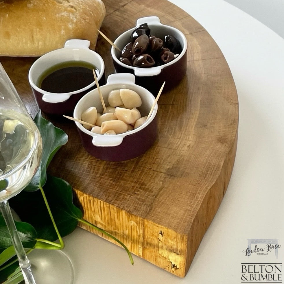 Oak Slice Cheese and Bread Board 55cm-Belton & Bumble
