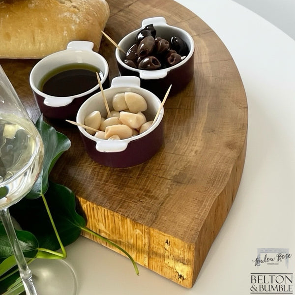 Oak Slice Cheese and Bread Board 55cm-Belton & Bumble