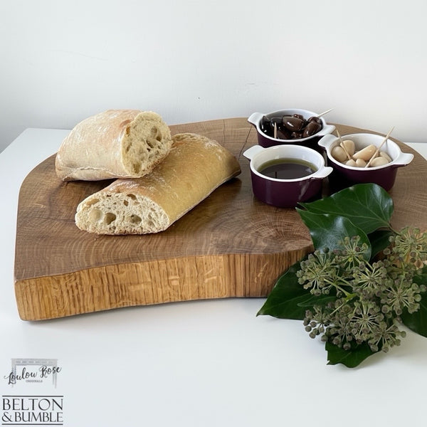 Oak Slice Cheese and Bread Board 55cm-Belton & Bumble