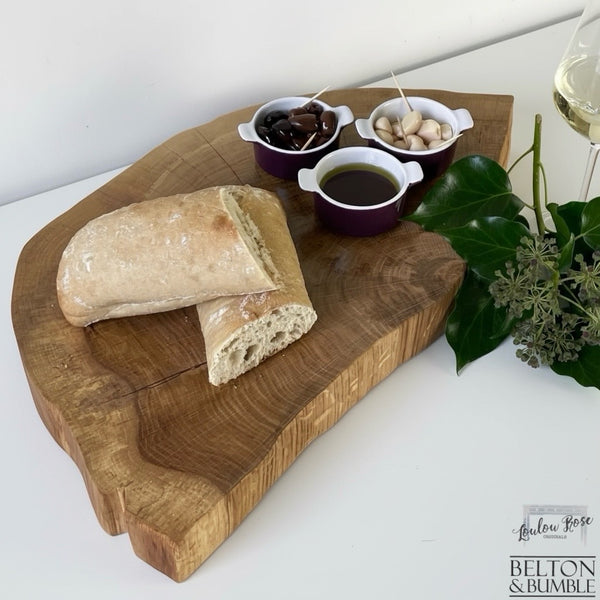 Oak Slice Cheese and Bread Board 55cm-Belton & Bumble