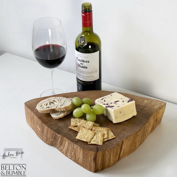 Oak Slice Cheese and Bread Board 38cm-Belton & Bumble