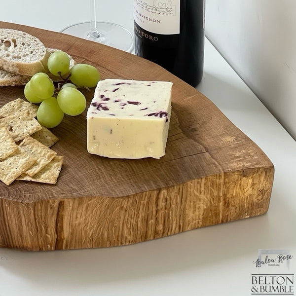 Oak Slice Cheese and Bread Board 38cm-Belton & Bumble
