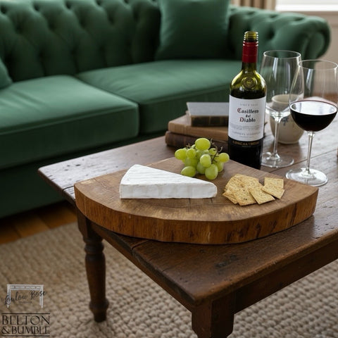 Oak Slice Cheese and Bread Board 45cm-Belton & Bumble