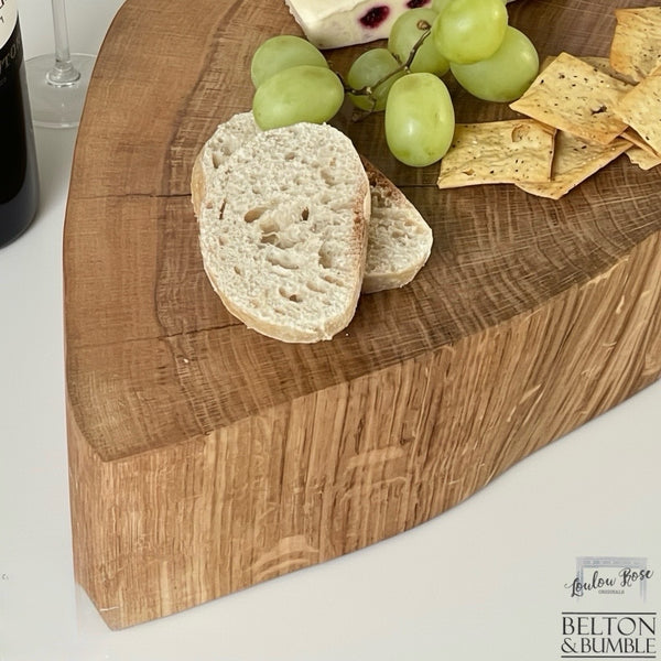 Oak Slice Cheese and Bread Board 38cm-Belton & Bumble