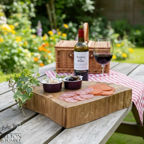 Oak Slice Cheese and Bread Board 44cm-Belton & Bumble