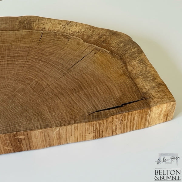 Oak Slice Cheese and Bread Board 40cm-Belton & Bumble