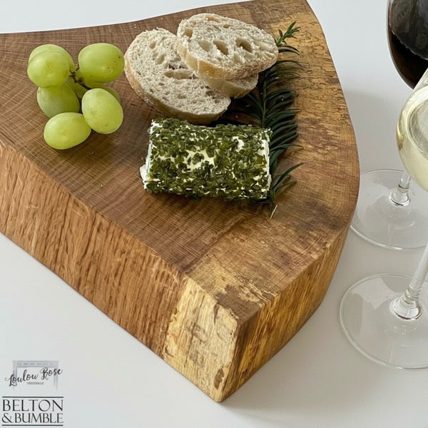 Oak Slice Cheese and Bread Board 33cm-Belton & Bumble