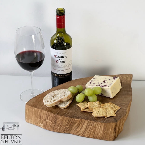 Oak Slice Cheese and Bread Board 38cm-Belton & Bumble