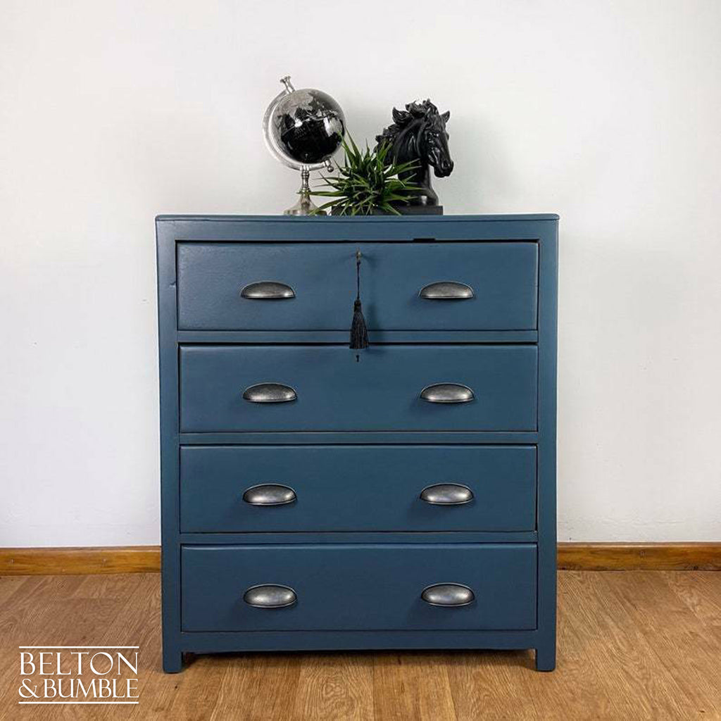 Four Drawer Chest of Drawers in Blue-Belton & Bumble