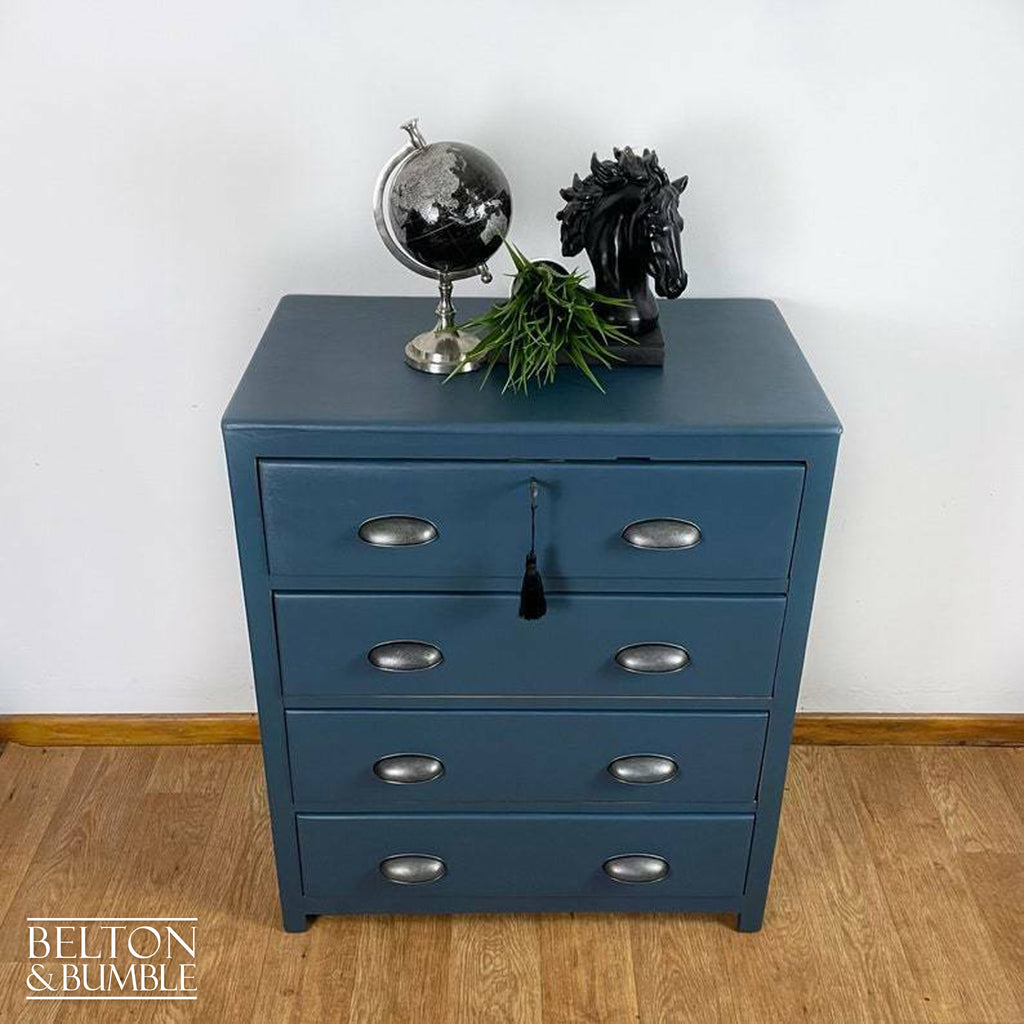 Four Drawer Chest of Drawers in Blue-Belton & Bumble