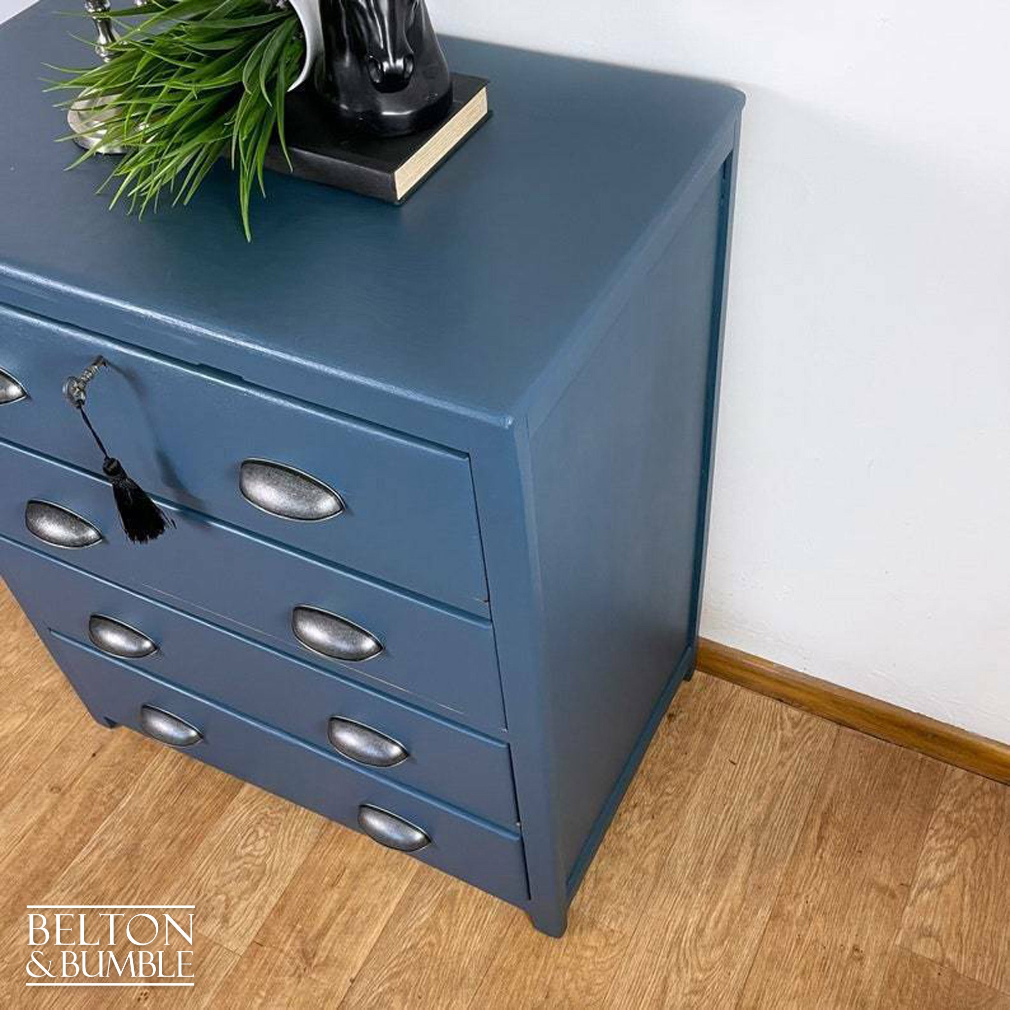 Four Drawer Chest of Drawers in Blue-Belton & Bumble
