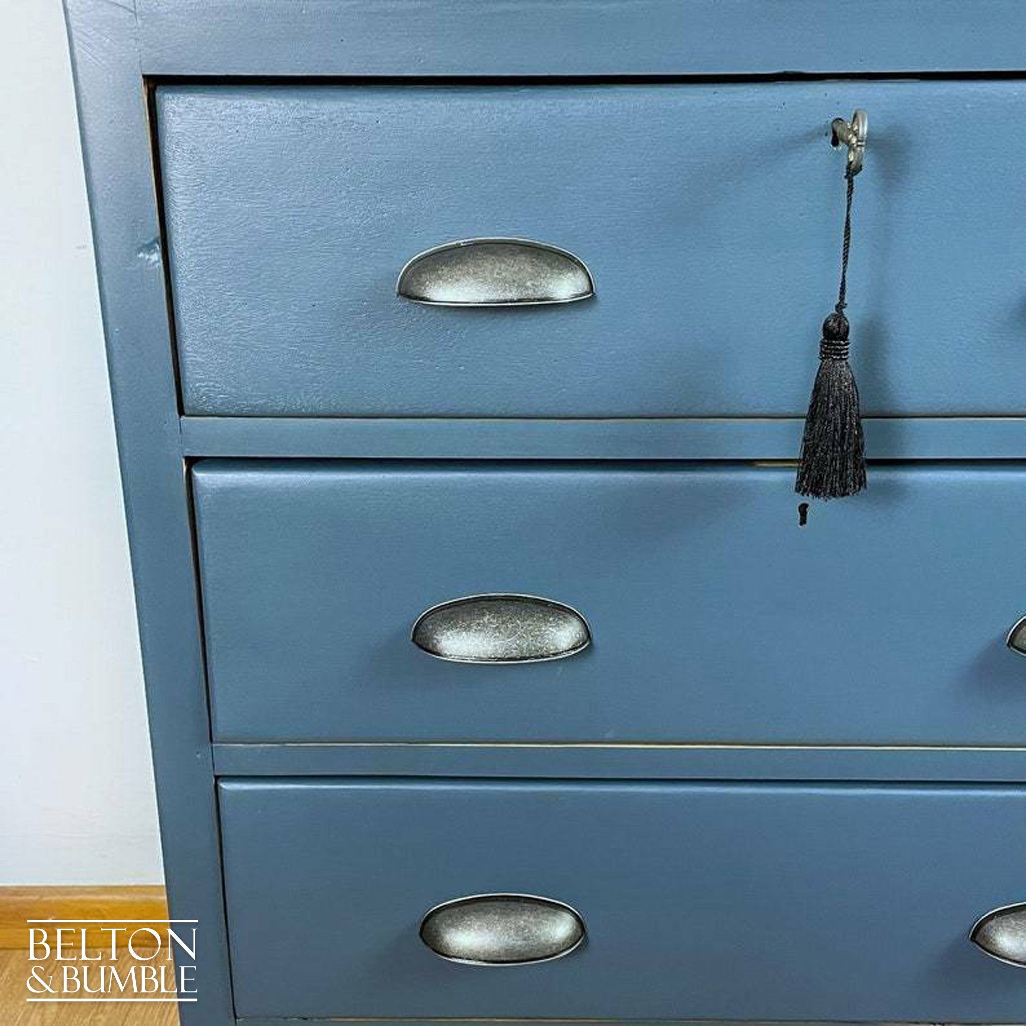 Four Drawer Chest of Drawers in Blue-Belton & Bumble