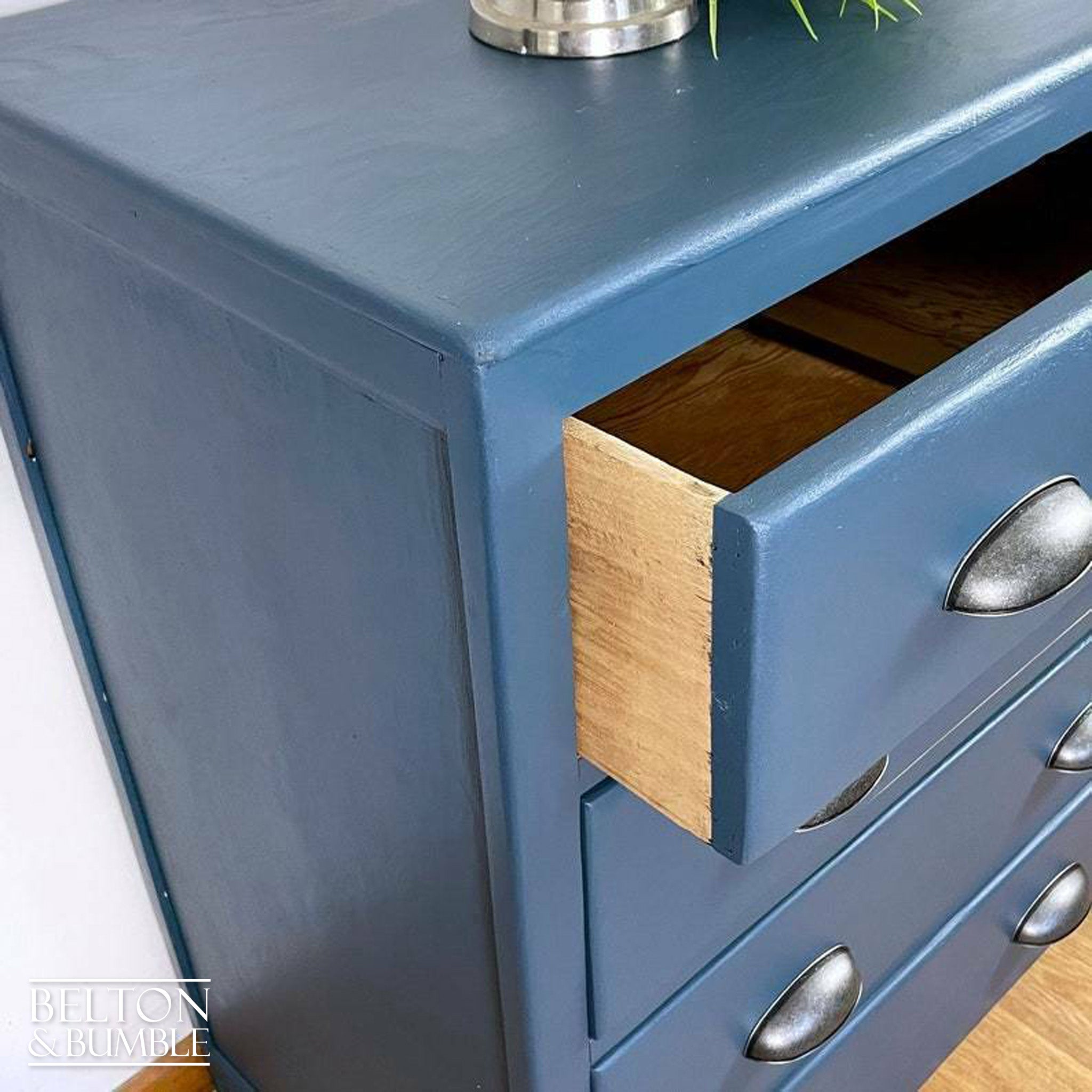Four Drawer Chest of Drawers in Blue-Belton & Bumble