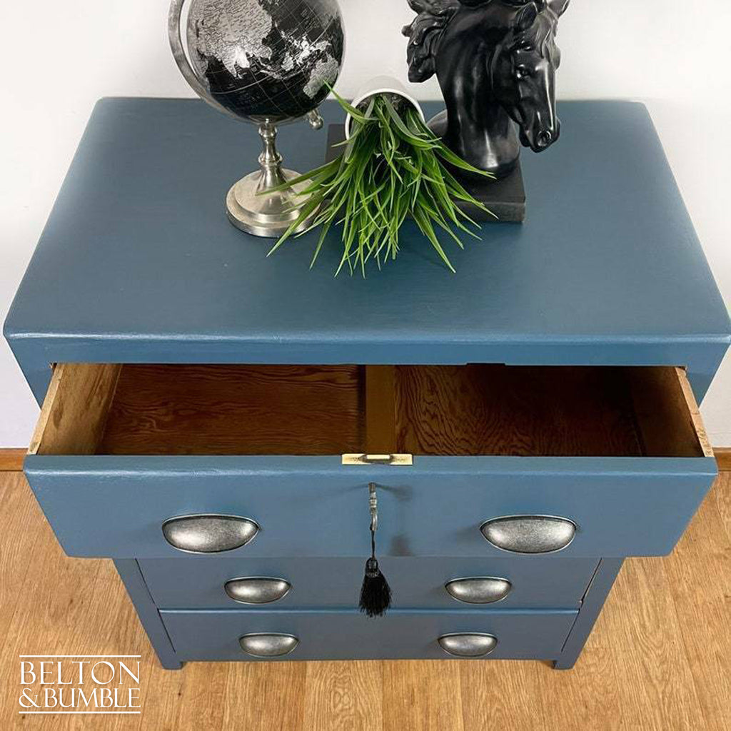 Four Drawer Chest of Drawers in Blue-Belton & Bumble