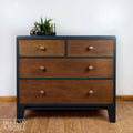 Four Drawer Chest of Drawers in Green and Oak-Belton & Bumble