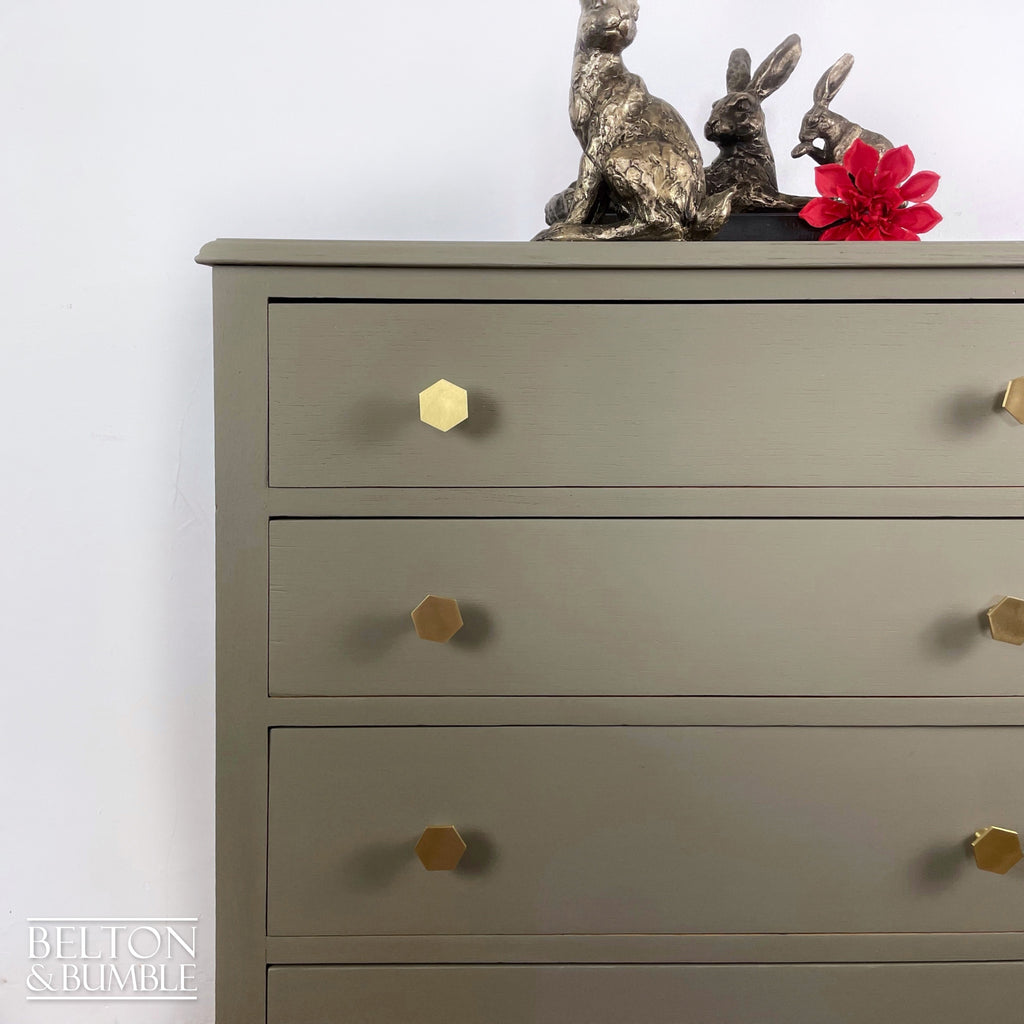 Four Drawer Chest of Drawers in Green Grey-Belton & Bumble