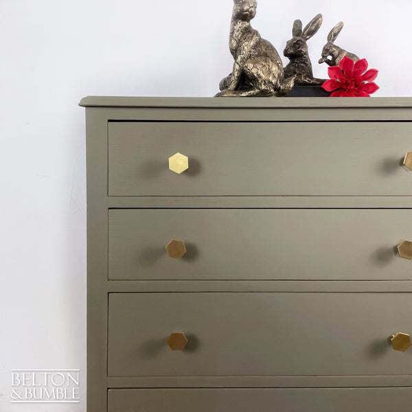 Four Drawer Chest of Drawers in Green Grey-Belton & Butler