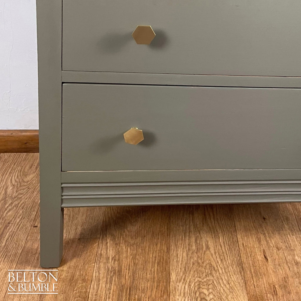 Four Drawer Chest of Drawers in Green Grey-Belton & Bumble