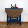Gate Leg Drop Leaf Dining Table in Blue-Belton & Bumble