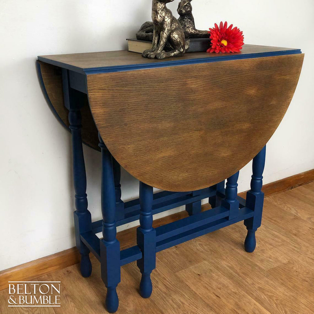 Gate Leg Drop Leaf Dining Table in Blue-Belton & Bumble