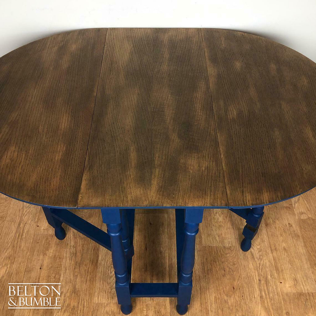 Gate Leg Drop Leaf Dining Table in Blue-Belton & Bumble